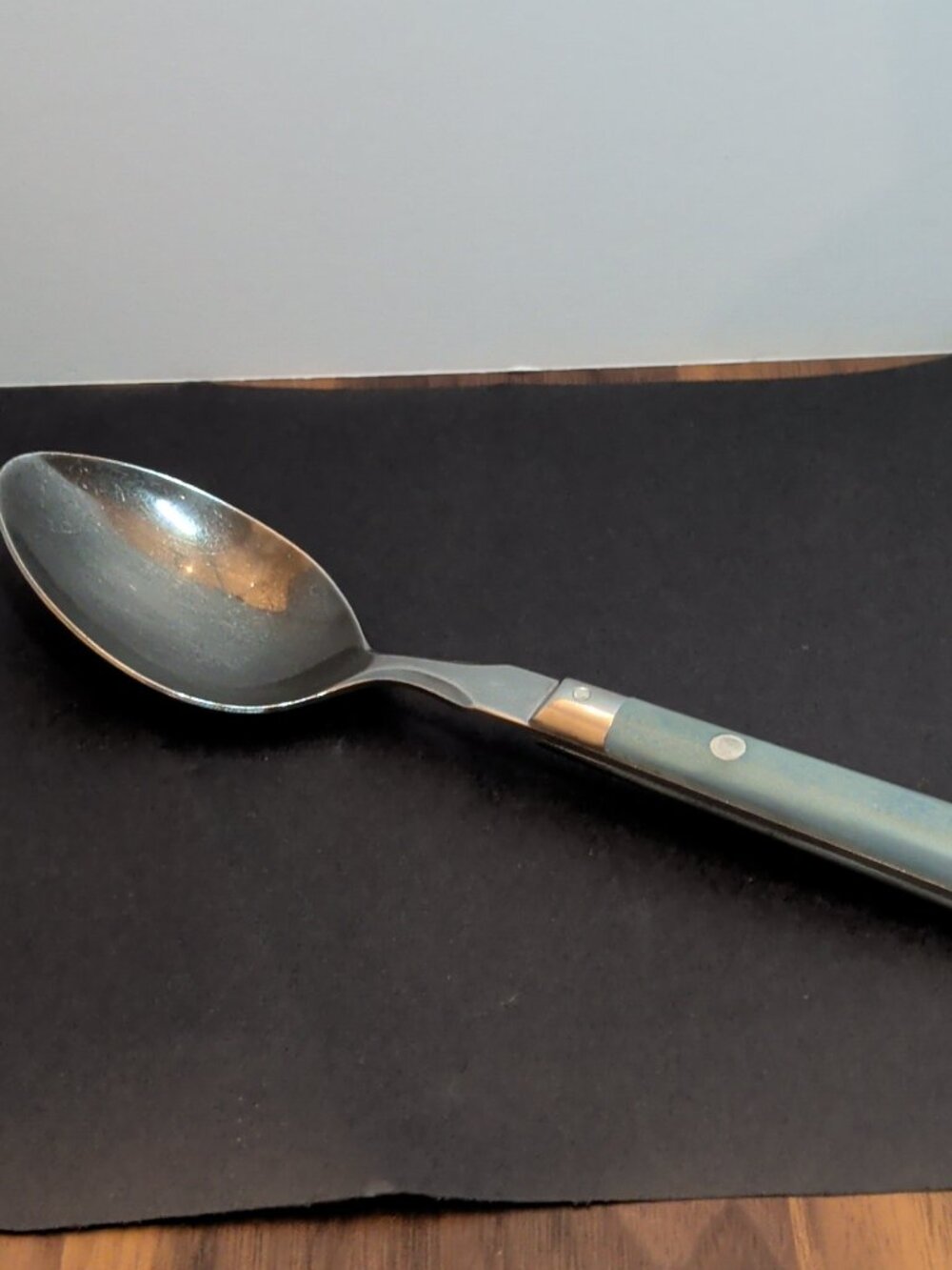 VTG Washington Forge MARDI GRAS Light Blue Stainless Soup Spoon Flatware